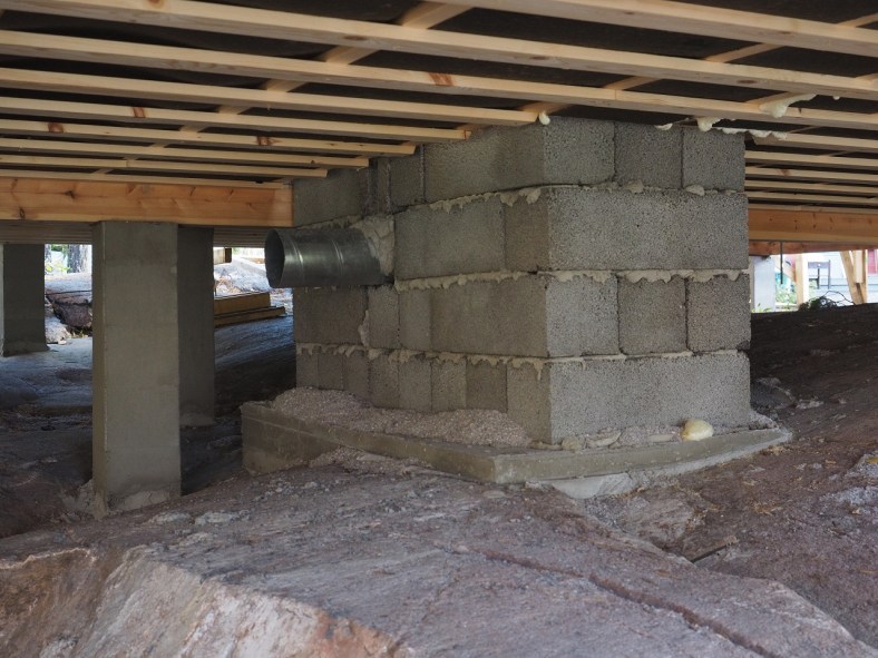 Takan pohja talon alla