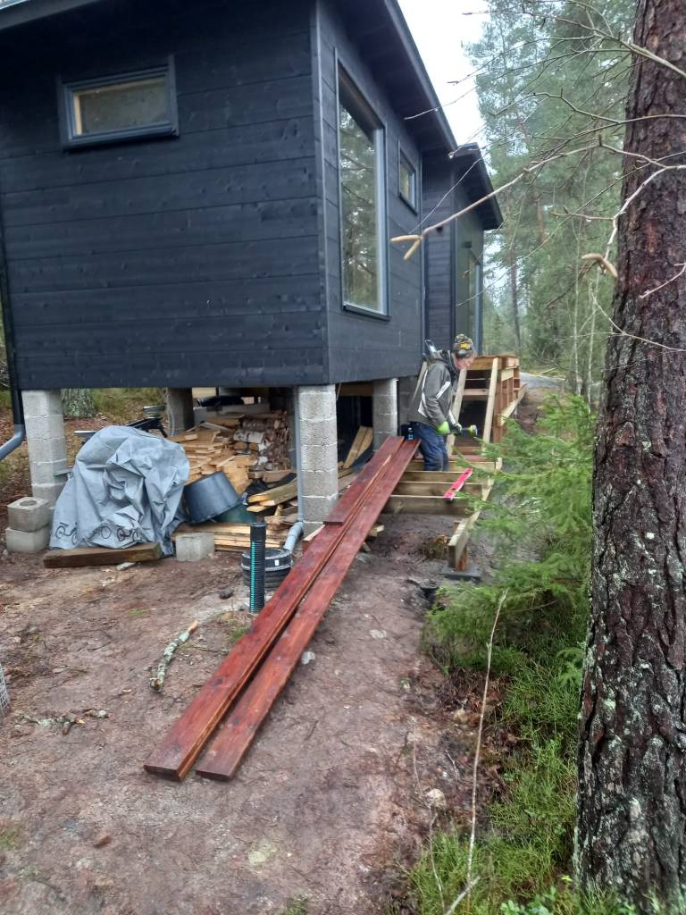 portaiden teon alkuvaihetta